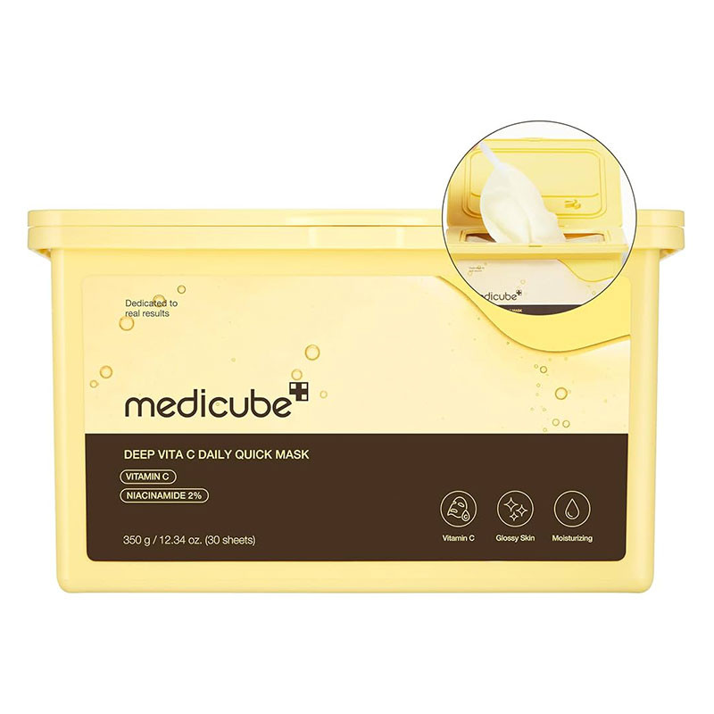 Осветляющие маски для лица Deep Vita C Daily Quick Mask Medicube, 30 шт
