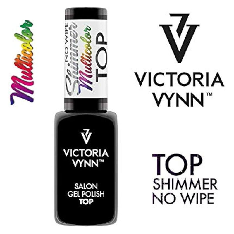 Gel Polish Top No Wipe Shimmer MULTICOLOR Victoria Vynn – 8 ml