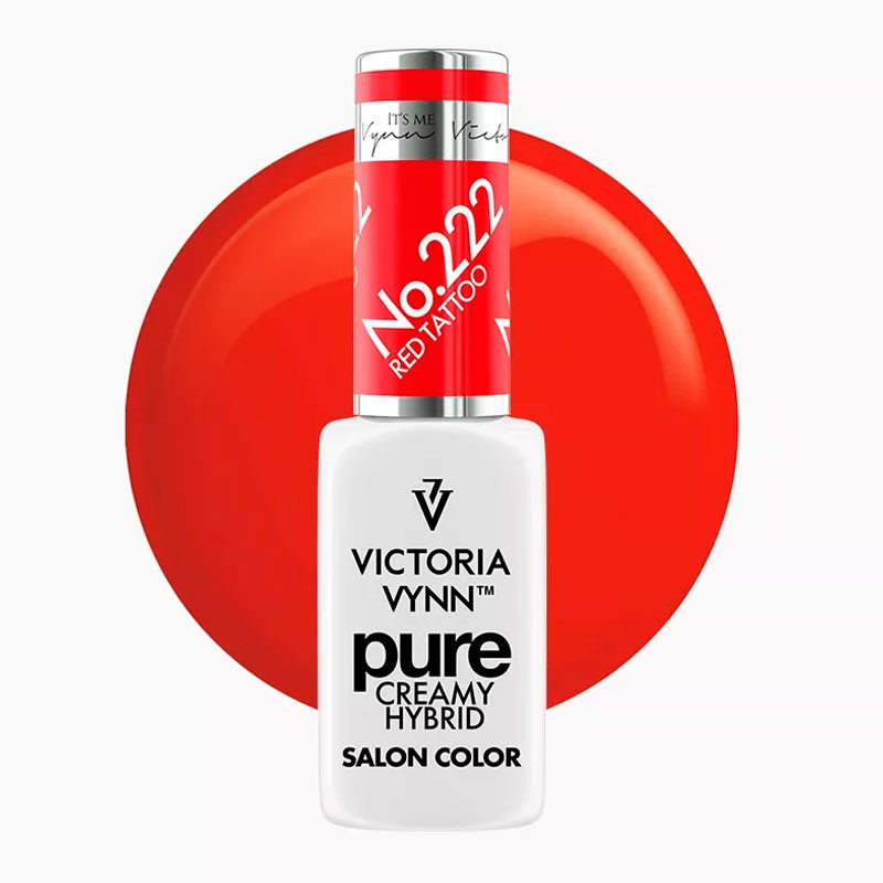 Gel Polish Pure Creamy Hybrid Victoria Vynn 222 Red Tattoo, 8 ml