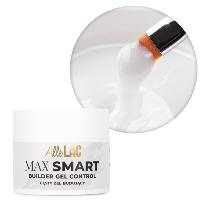 Thick Builder Gel AlleLac Max Smart Builder Gel Control Milky White, 45 g