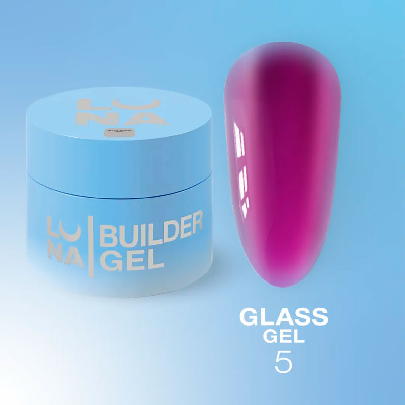 Витражный гель для наращивания LunaMOON Glass Gel – №5, 15 ml
