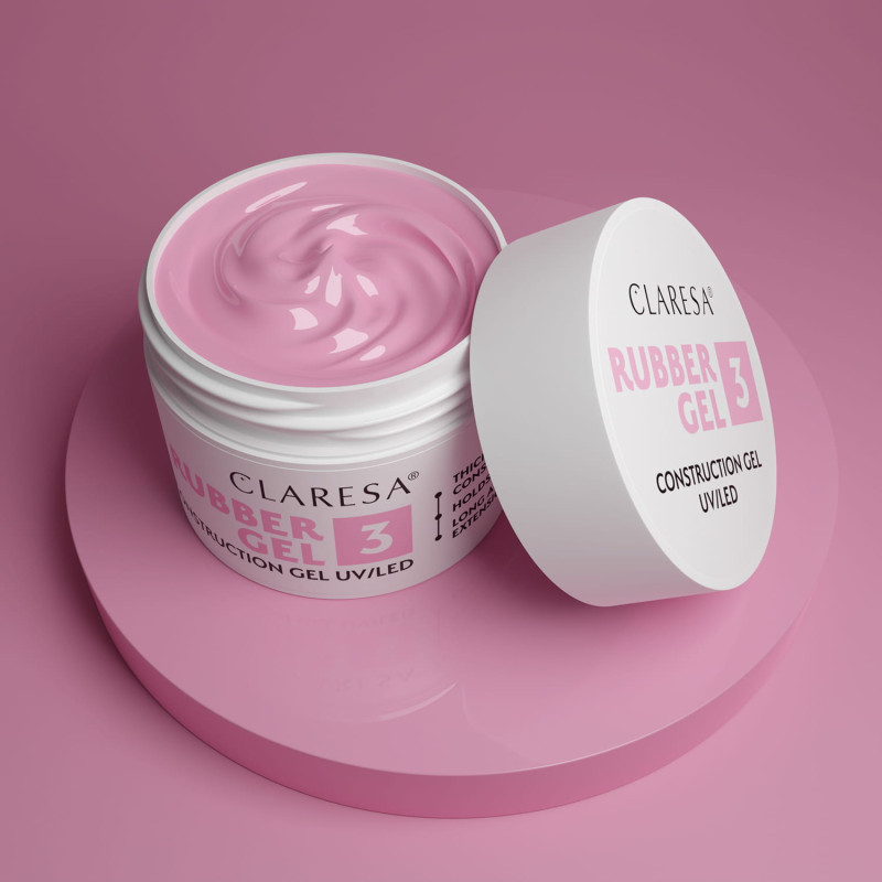 Гель для наращивания ногтей Claresa Rubber Gel - 3 - 90 g