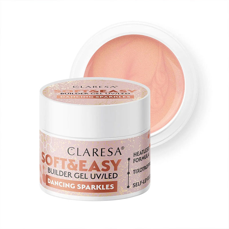Builder gel Claresa SOFT&EASY, Dancing sparkles - 12 g