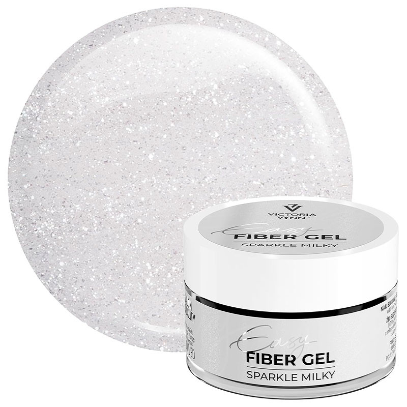 Gel for nail extension Victoria Vynn EASY FIBER GEL Sparkle Milky - 15 ml