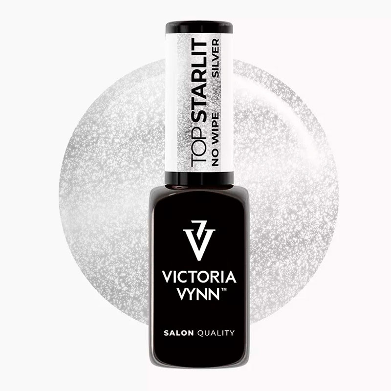 Top Coat No Wipe Victoria Vynn – Starlit Silver, 8 ml