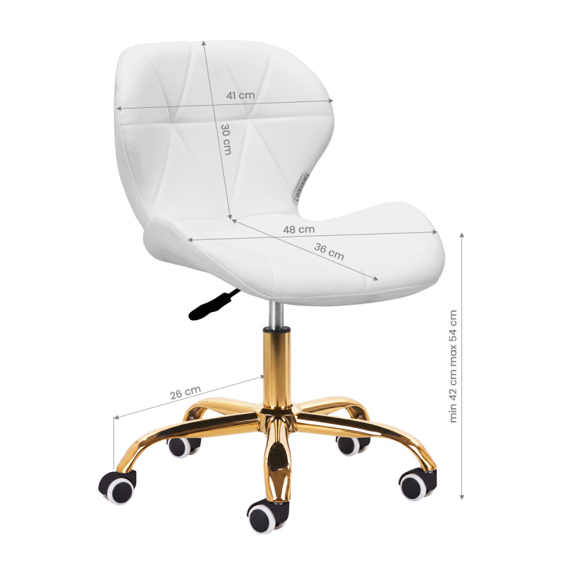 Cosmetic stool QS-06G white