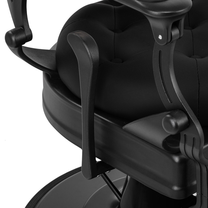 Barber chair Gabbiano Niccolo black with black base