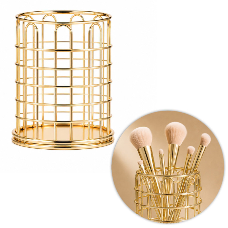 Brush Holder Organizer Gold № 8