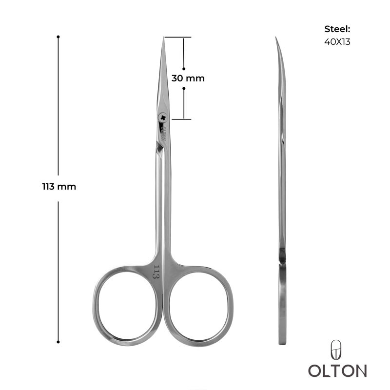 Cuticle Scissors OLTON, 113 mm