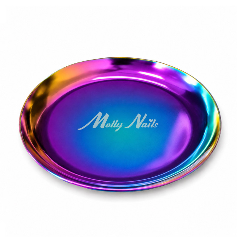 Круглый металлический лоток для инструментов Rainbow MollyNails