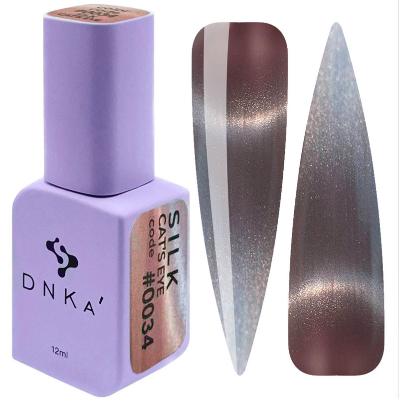 Цветной гель-лак DNKa Cat's Eye Silk - 0034, 7 ml