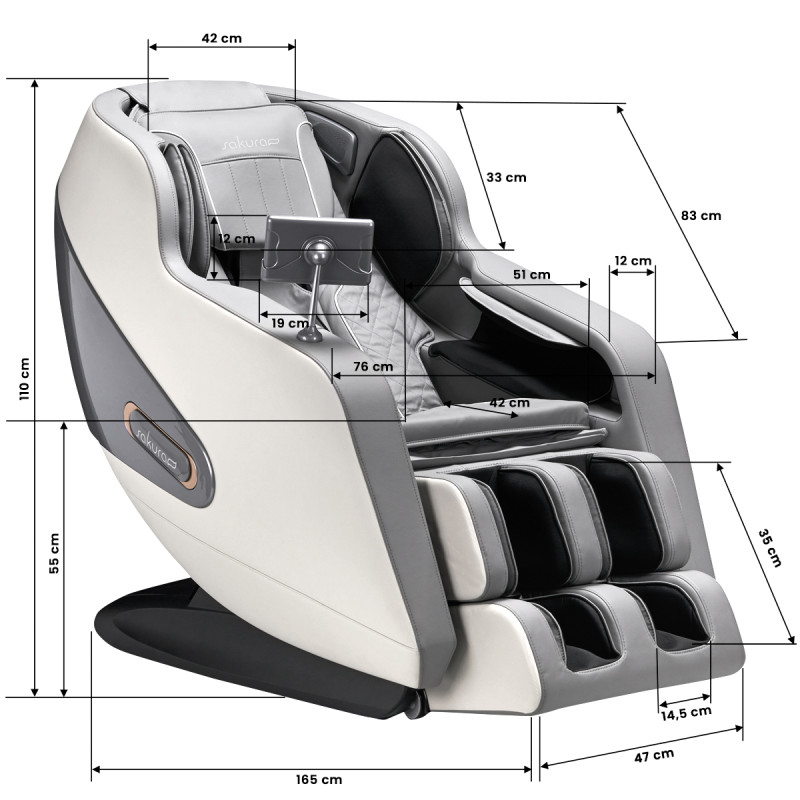Sakura Comfort Plus 806 massage chair gray