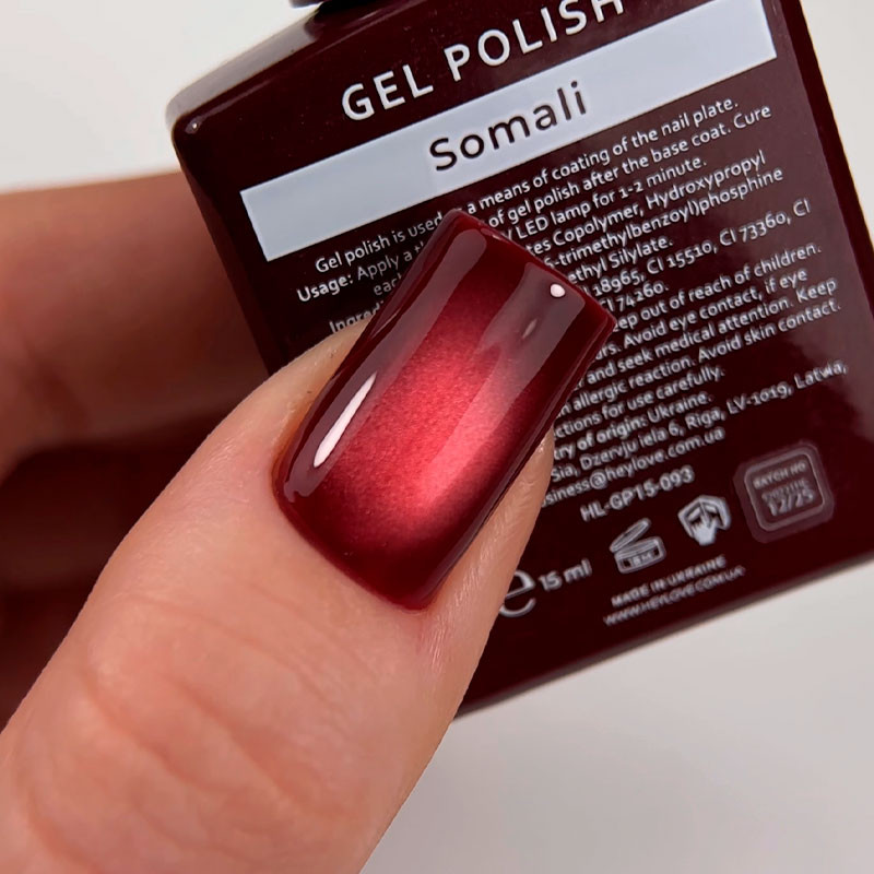 Cat's Eye Gel Polish «Somali» HEYLOVE, 15 ml