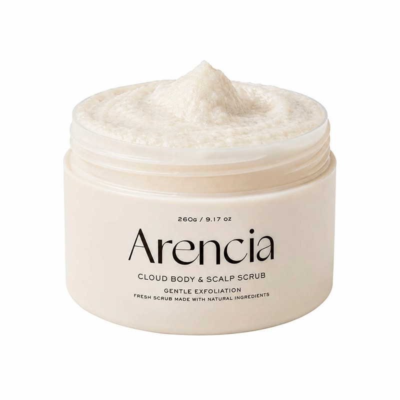 Скраб для тела и кожи головы Arencia Fresh Cloud, белый чай и нероли, 260 г