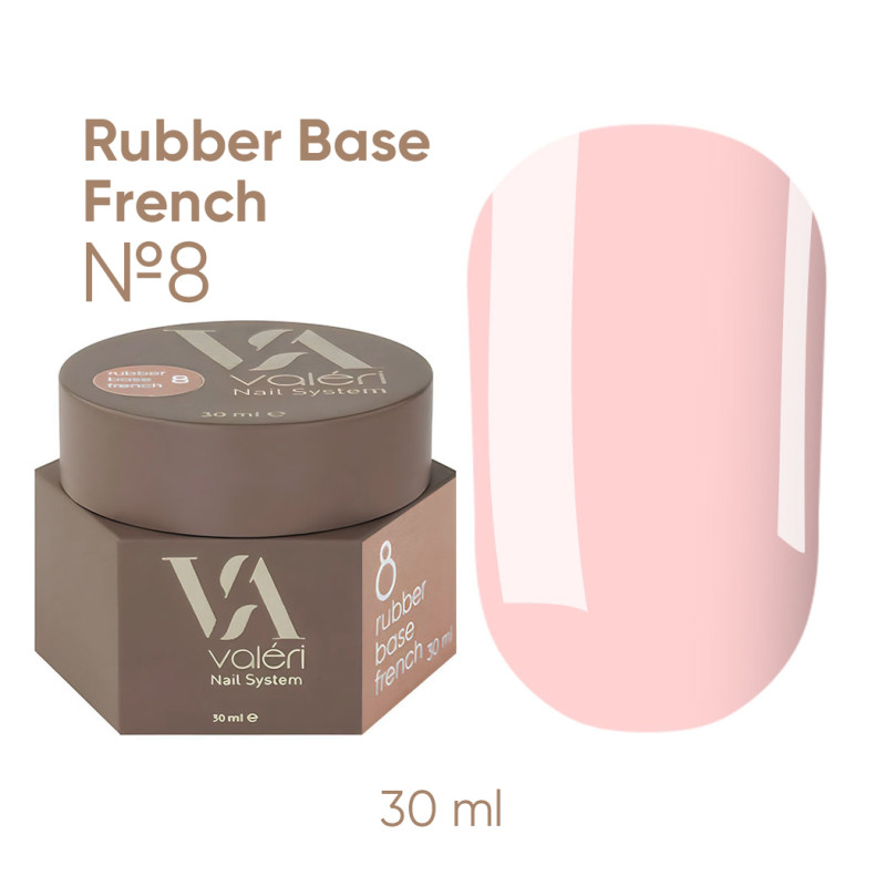 Rubber Base French Pro Valeri №08 - 30 ml