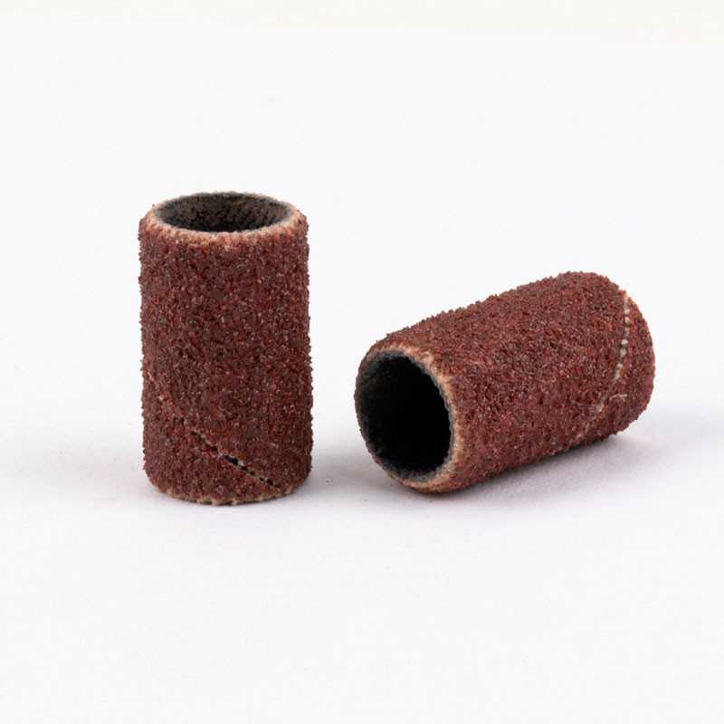 Sanding Caps for Manicure and Pedicure AlleMed, Cylinder 6 mm, 120 Grit, Brown - 10 pcs