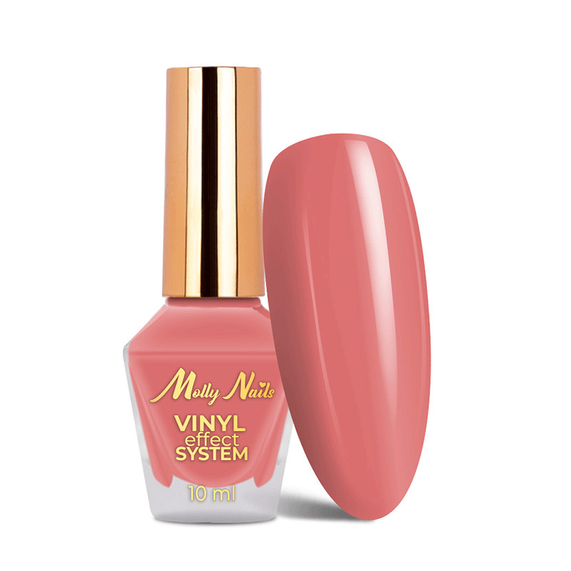 Küünelakk MollyNails Vinyl Effect System Step 2 Rose Pink, 10 ml
