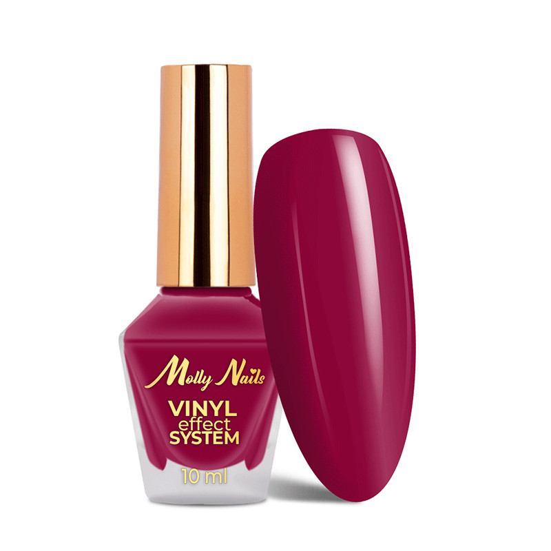 Color Nail Polish MollyNails Vinyl Effect System Step 2 Fuchsia, 10 ml